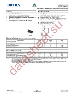 MMBT2222A-7-F datasheet  